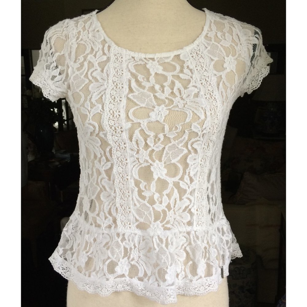 Abercrombie & Fitch Women's lace Top White XS
